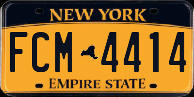 NY license plate FCM4414