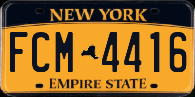 NY license plate FCM4416