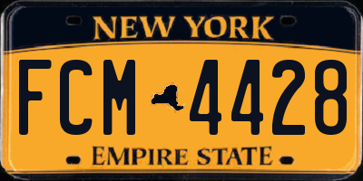NY license plate FCM4428