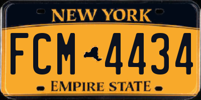 NY license plate FCM4434