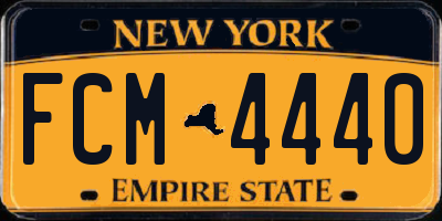 NY license plate FCM4440