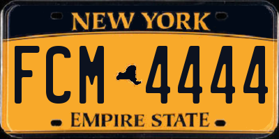 NY license plate FCM4444