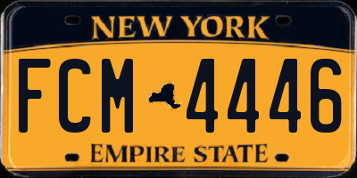 NY license plate FCM4446