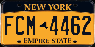 NY license plate FCM4462