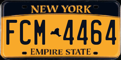 NY license plate FCM4464