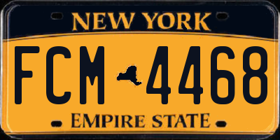NY license plate FCM4468
