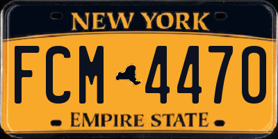 NY license plate FCM4470