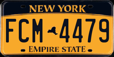 NY license plate FCM4479