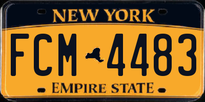 NY license plate FCM4483