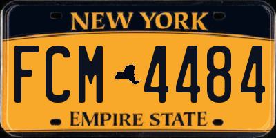 NY license plate FCM4484