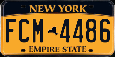 NY license plate FCM4486