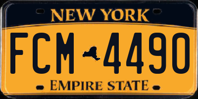 NY license plate FCM4490