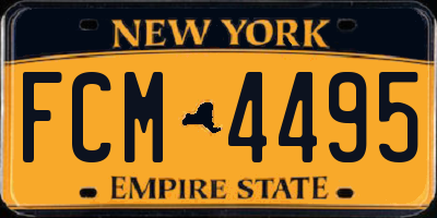 NY license plate FCM4495