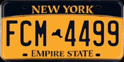 NY license plate FCM4499