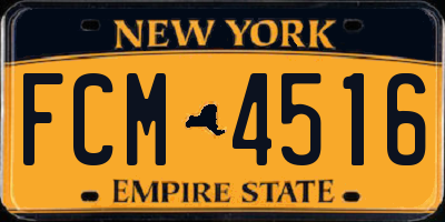NY license plate FCM4516