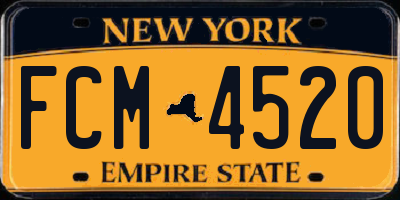 NY license plate FCM4520