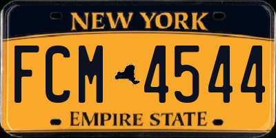 NY license plate FCM4544