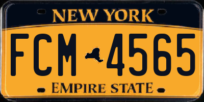 NY license plate FCM4565