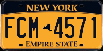 NY license plate FCM4571