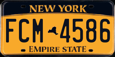 NY license plate FCM4586