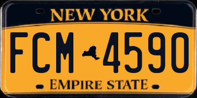 NY license plate FCM4590