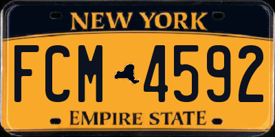 NY license plate FCM4592