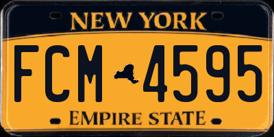 NY license plate FCM4595