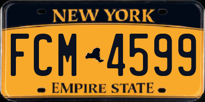 NY license plate FCM4599