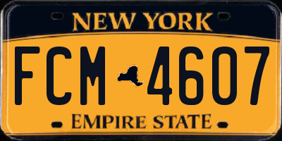 NY license plate FCM4607
