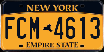 NY license plate FCM4613