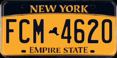 NY license plate FCM4620