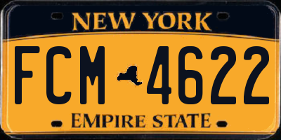 NY license plate FCM4622
