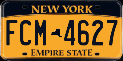 NY license plate FCM4627