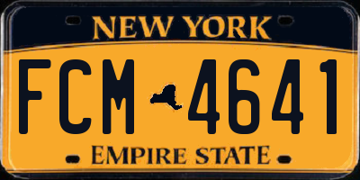 NY license plate FCM4641