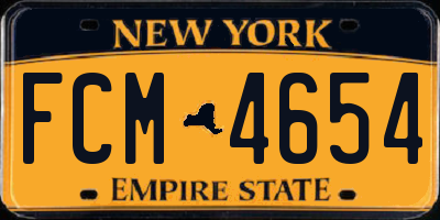 NY license plate FCM4654