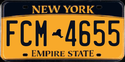 NY license plate FCM4655