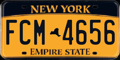 NY license plate FCM4656