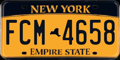 NY license plate FCM4658