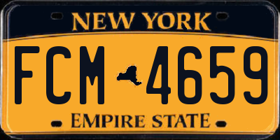 NY license plate FCM4659