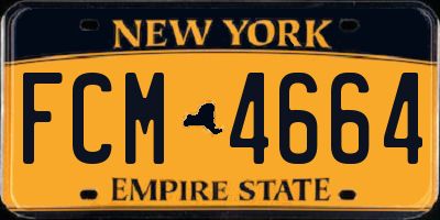 NY license plate FCM4664