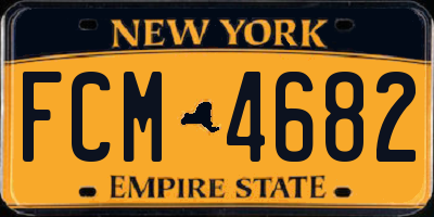 NY license plate FCM4682