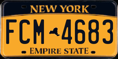 NY license plate FCM4683