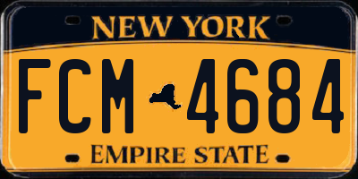 NY license plate FCM4684
