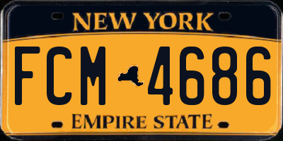 NY license plate FCM4686