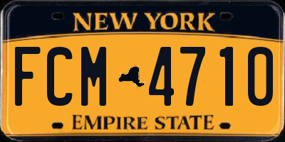 NY license plate FCM4710