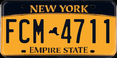 NY license plate FCM4711