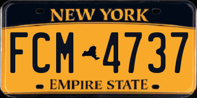 NY license plate FCM4737