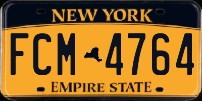 NY license plate FCM4764