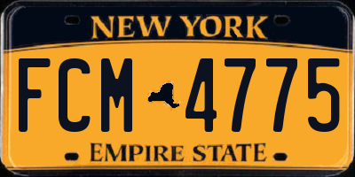 NY license plate FCM4775
