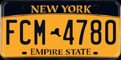 NY license plate FCM4780